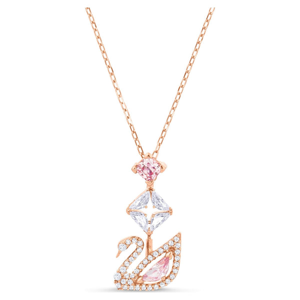 Swarovski Swan Rose Gold Tone Plated And Zirconia Pendant 5473024 For Women