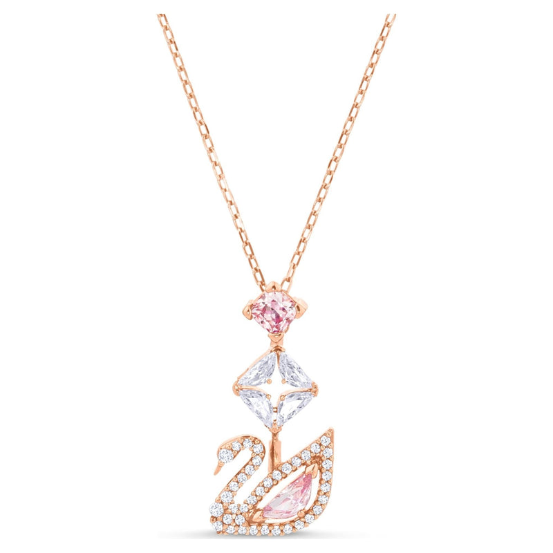 Swarovski Swan Rose Gold Tone Plated And Zirconia Pendant 5473024 For Women