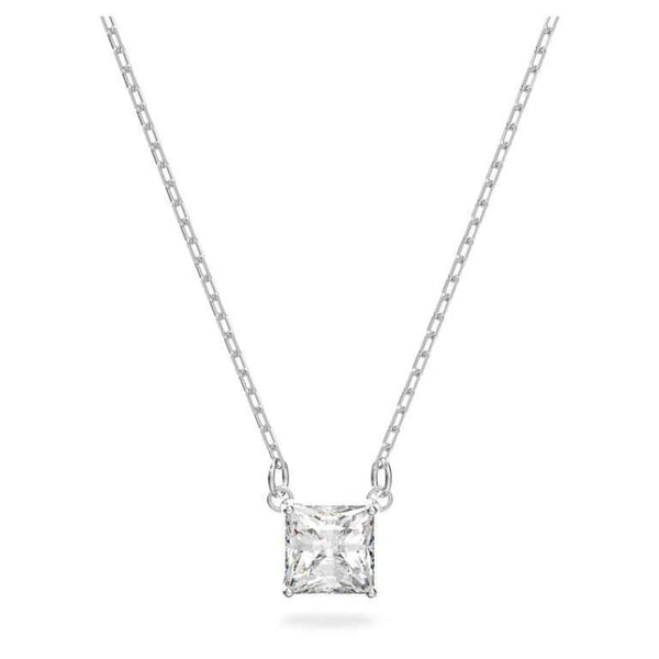 Swarovski Stilla Attract Rhodium Plated And Zirconia Necklace 5510696 For Women