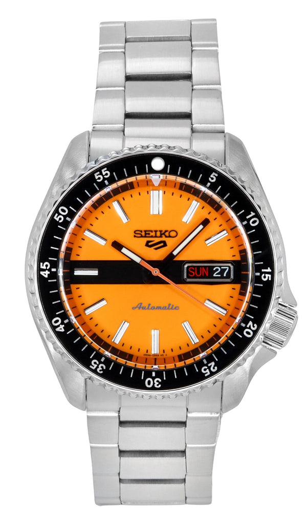 Seiko 5 Sports SKX Style The New Double Hurricane Special Edition Orange Dial Automatic SRPK11K1 100M Men's Watch