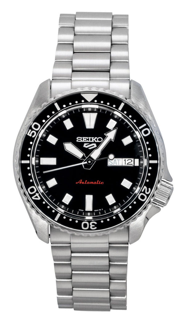 Seiko 5 Sports SKX Redux Stainless Steel Black Dial Automatic SRPL85K1 100M Mens Watch