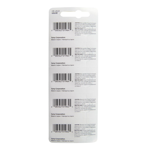 Pkg/5 Type 371 MuRata Watch Battery Tear Strip