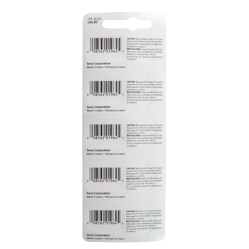 Pkg/5 Type 371 MuRata Watch Battery Tear Strip