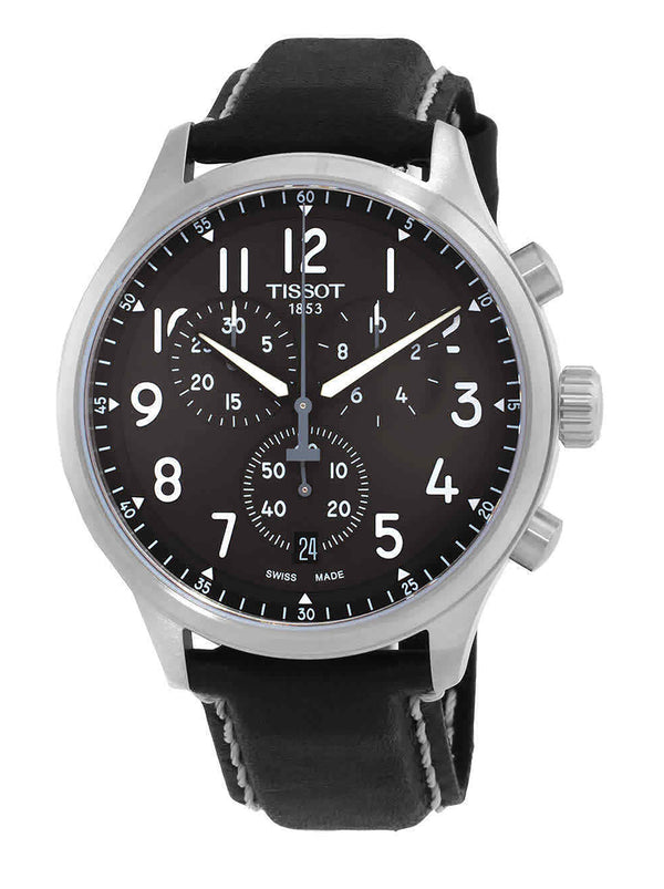 Tissot T-Sport Chrono XL Leather Strap Anthracite Dial Quartz T116.617.16.062.00 100M Men's Watch