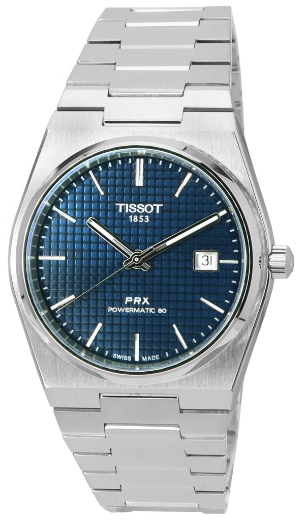 Tissot PRX T-Classic Powermatic 80 Stainless Steel Blue Dial T137.407.11.041.00 T1374071104100 100M Men's Watch