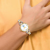 LogoArt University of North Carolina Elegant Ladies Two-tone Quartz Bracelet Watch