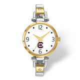 LogoArt University of South Carolina Elegant Ladies Two-tone Quartz Bracelet Watch