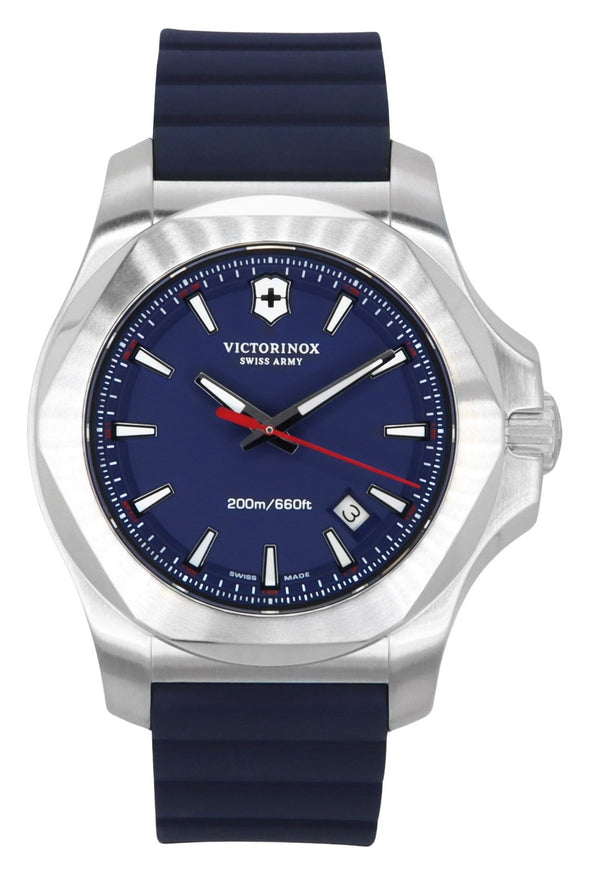 Victorinox Swiss Army I.N.O.X. Rubber Strap Blue Dial Quartz Diver's 241688-1 200M Men's Watch