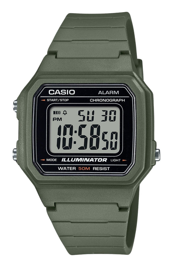 Casio Youth Digital Resin Strap Quartz W-217H-3AV Men's Watch