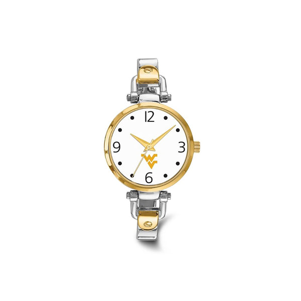 LogoArt West Virginia University Elegant Ladies Two-tone Quartz Bracelet Watch