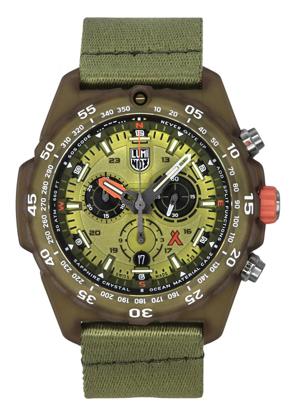 Luminox Bear Grylls Survival ECO Master Chronograph Green Dial Quartz Diver's XB.3757.ECO 200M Men's Watch