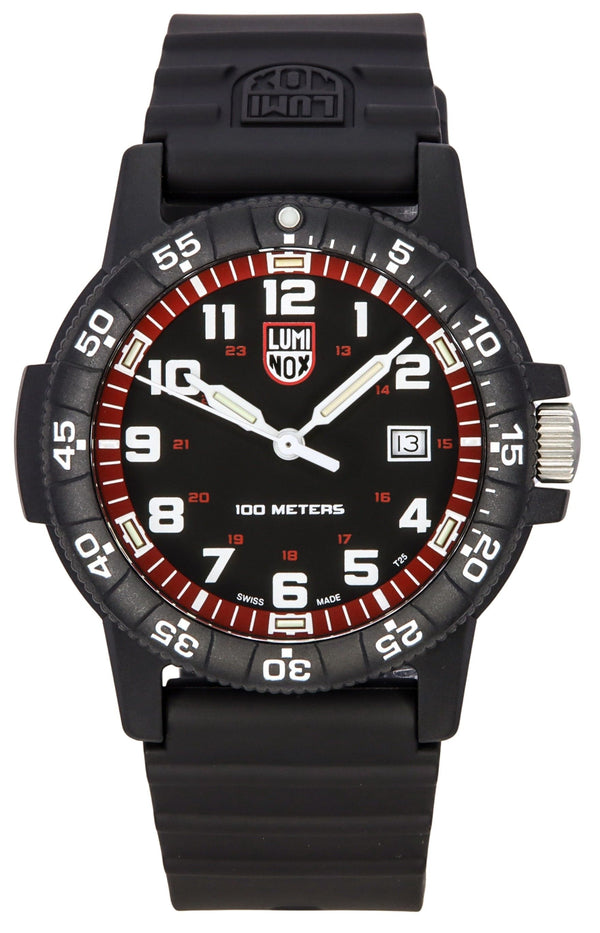 Luminox SEA Turtle Giant Plastic Strap Black Dial Swiss Quartz XS.0335 100M Men's Watch