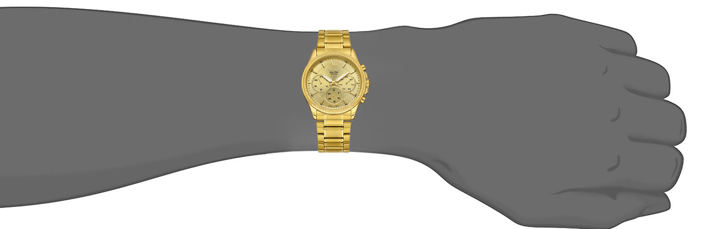 Omax Men's Watch Classy 42mm Gold Plated Stainless Steel