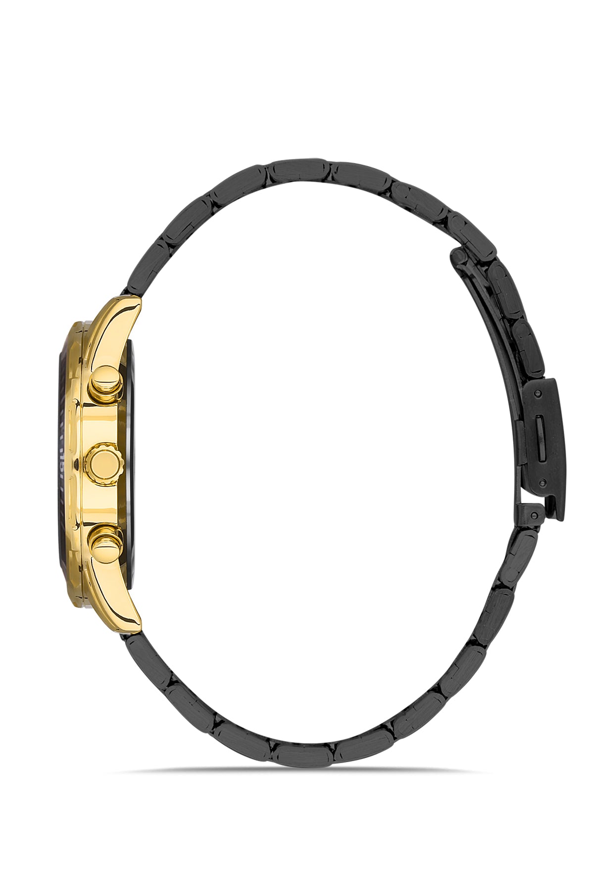 Omax Men's Watch Chronograph 44mm Black PVD Coated Stainless Steel