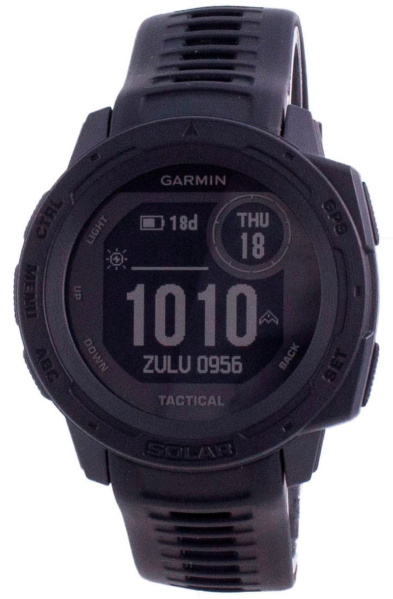 Garmin Instinct Solar Tactical Edition Black Silicone Band 010-02293-03 Multisport Watch