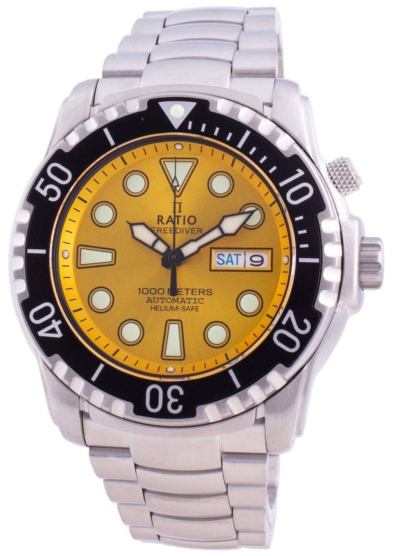 Ratio FreeDiver Helium-Safe 1000M Sapphire Automatic 1068HA96-34VA-YLW Men's Watch