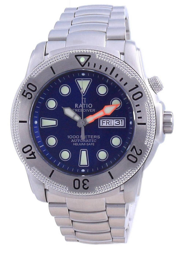 Ratio Free Diver Helium-Safe Automatic 1068MD96-34VA-BLU 1000M Men's Watch