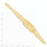 10k Champagne 15x31mm Dial Rectangular Face Nugget Watch