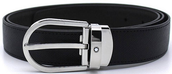 Montblanc 113834 Reversible Black/Brown Men's Leather Belt
