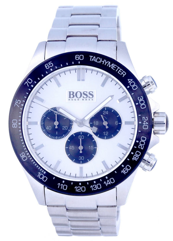 Hugo Boss Ikon Chronograph Tachymeter Silver Dial Quartz 1512964.G 100M Men's Watch