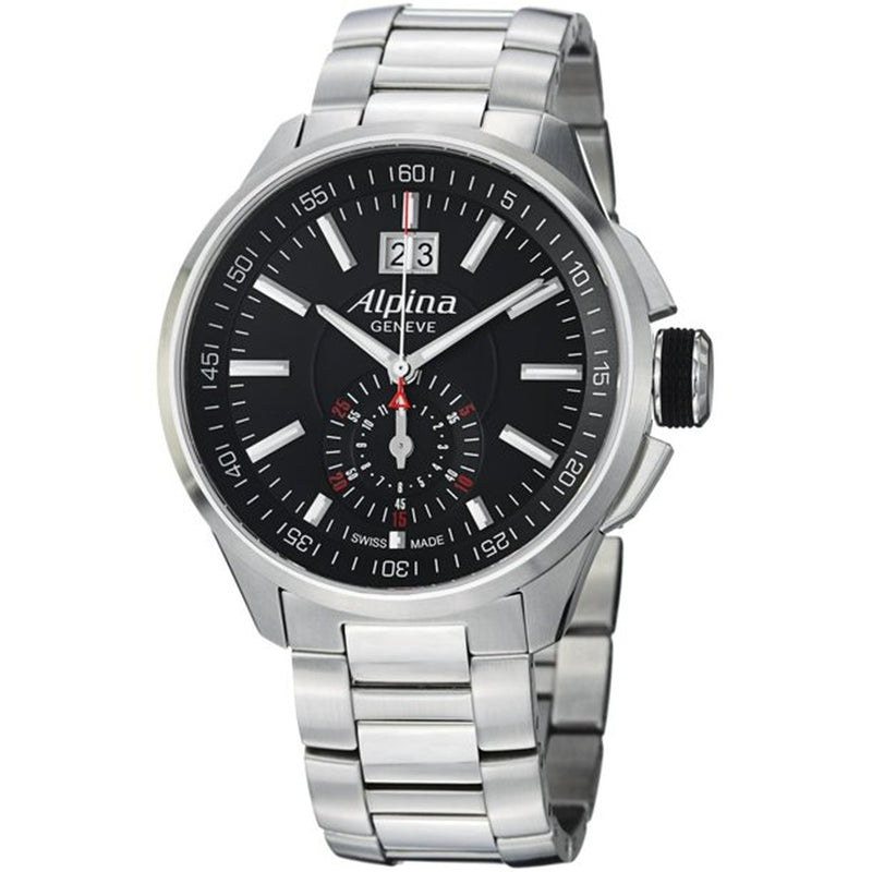 Alpina Men's 'Racing' Black Dial Stainless Steel Chronograph Watch AL-353B5AR36B