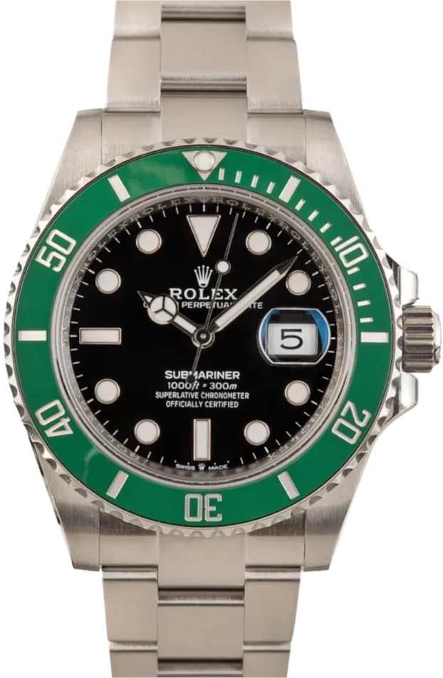 Pre Owned Men's Rolex Submariner Kermit Green Dial 126610LV Black Insert (PAPERS 1/2021)