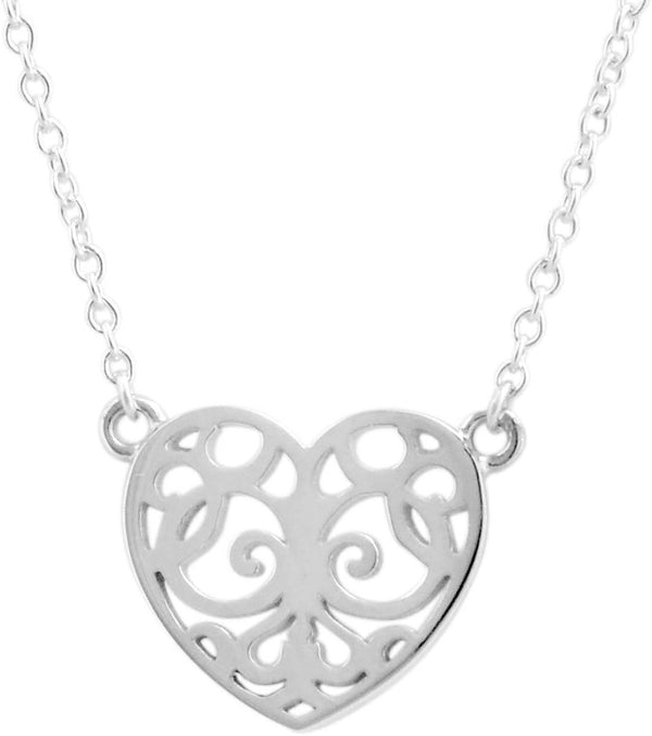 Tiffany Enchant Heart Shaped Sterling Silver Necklace 35251545 For Women