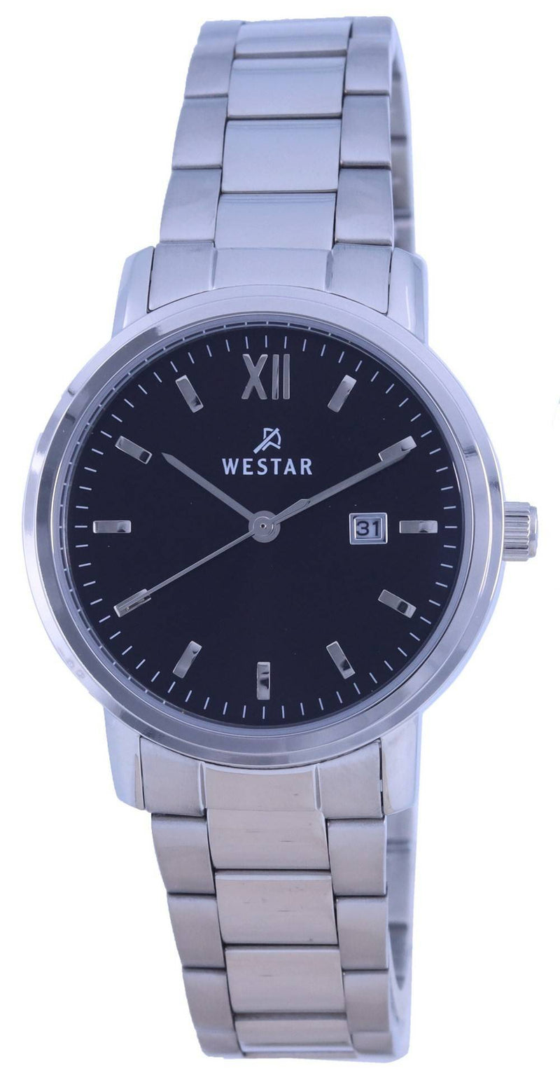 Westar Black Dial Stainless Steel Quartz 40245 STN 103 Women's Watch