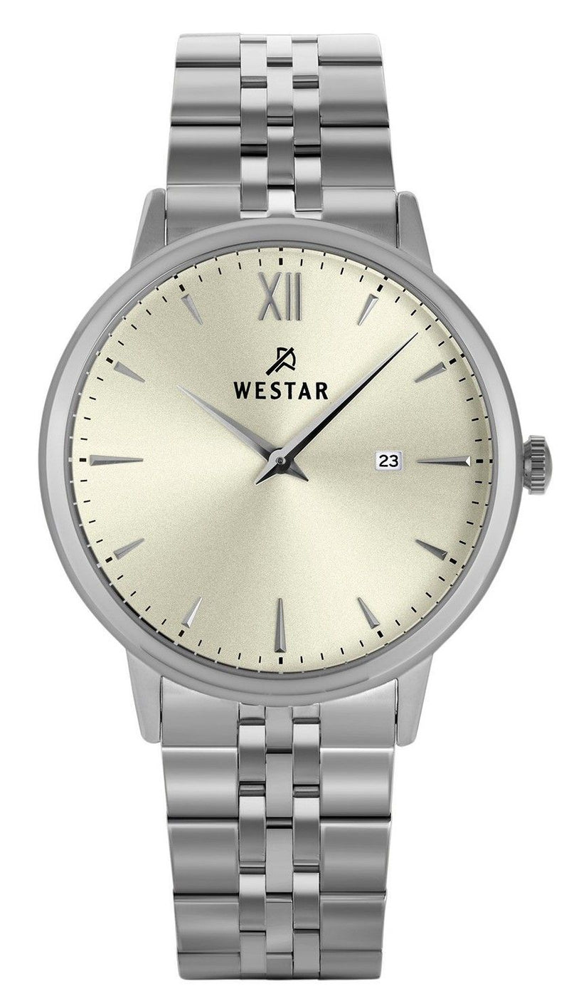 Westar Profile Stainless Steel Light Champagne Dial Quartz 50215STN102 Men's Watch