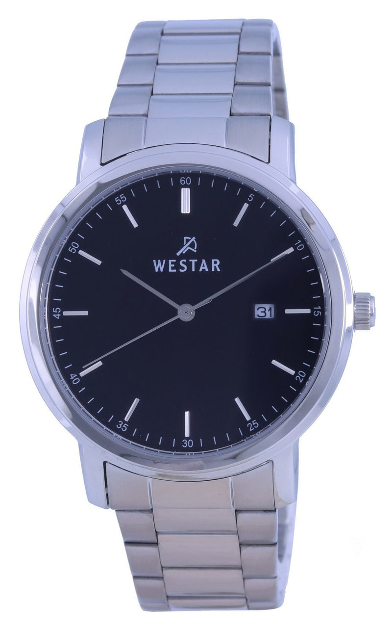 Westar Black Dial Stainless Steel Quartz 50243 STN 103 Women's Watch