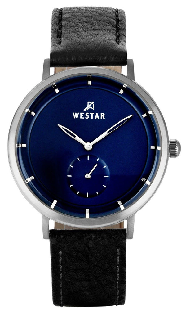 Westar Profile Leather Strap Blue Dial Quartz 50246STN104 Men's Watch