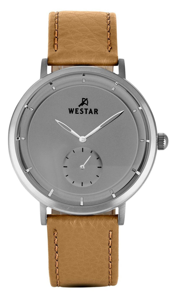 Westar Profile Leather Strap Grey Dial Quartz 50246STN186 Men's Watch