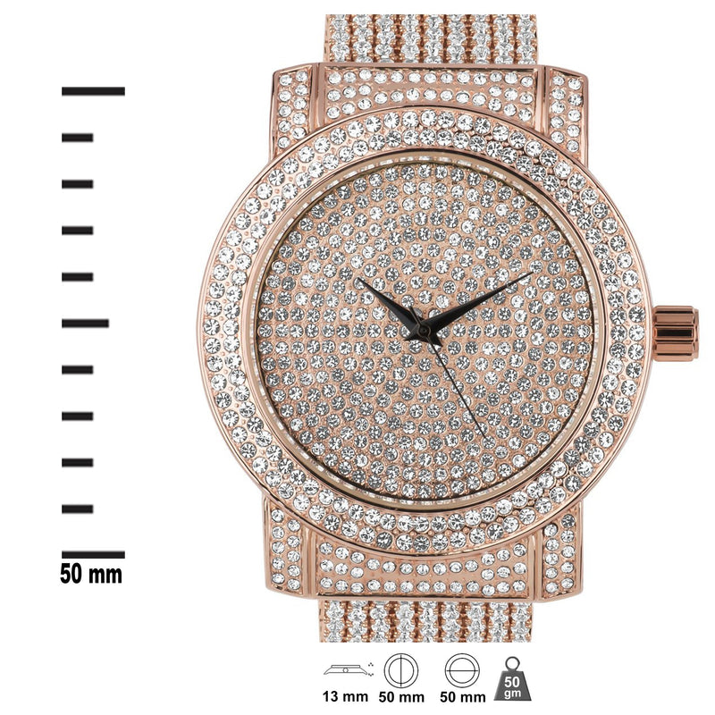 CZ WATCH BAND WITH FULLY ICED OUT DIAL-5110275