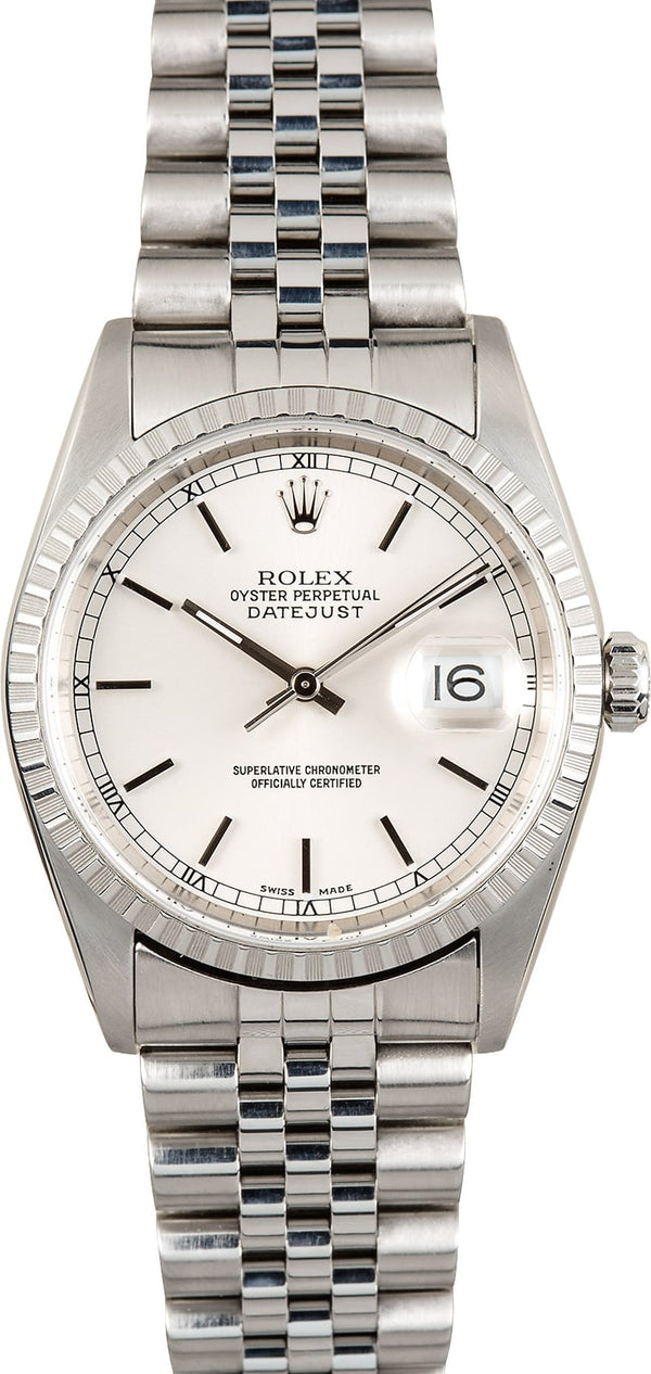 Pre Owned Men'S Used Rolex Silver Dial Stainless Steel 16220