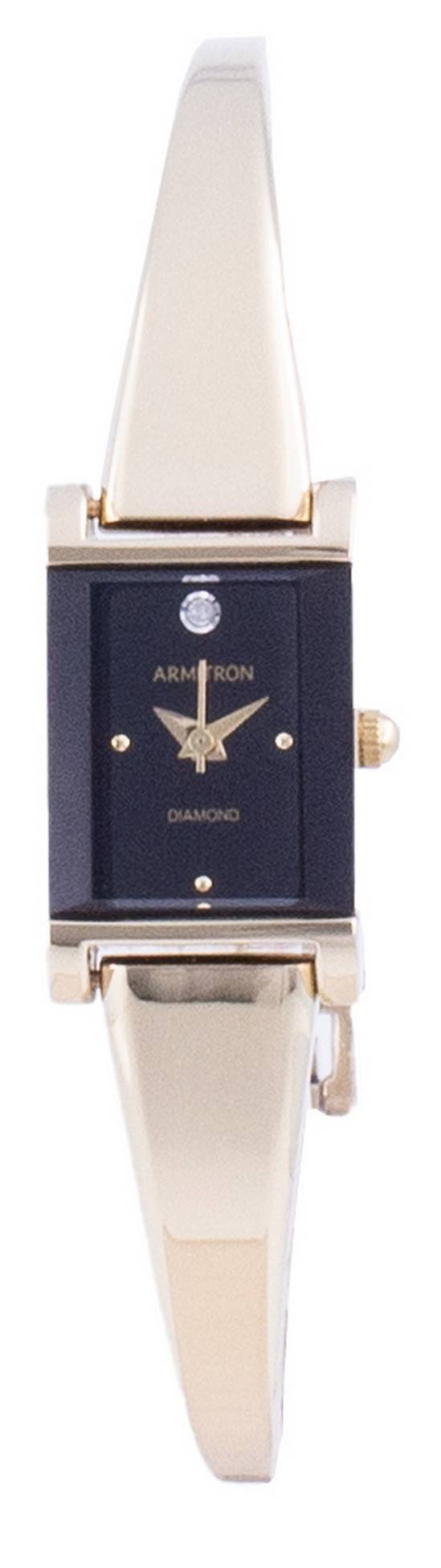 Armitron Black Dial Diamond Accents Quartz 755322BKGP Women's Watch