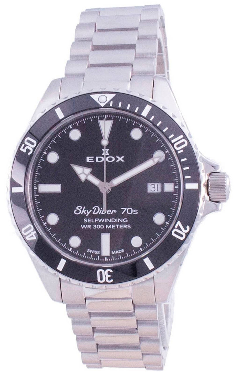 Edox Skydiver 70s Date Automatic Diver's 801153N1MNN 80115 3N1M NN 300M Men's Watch