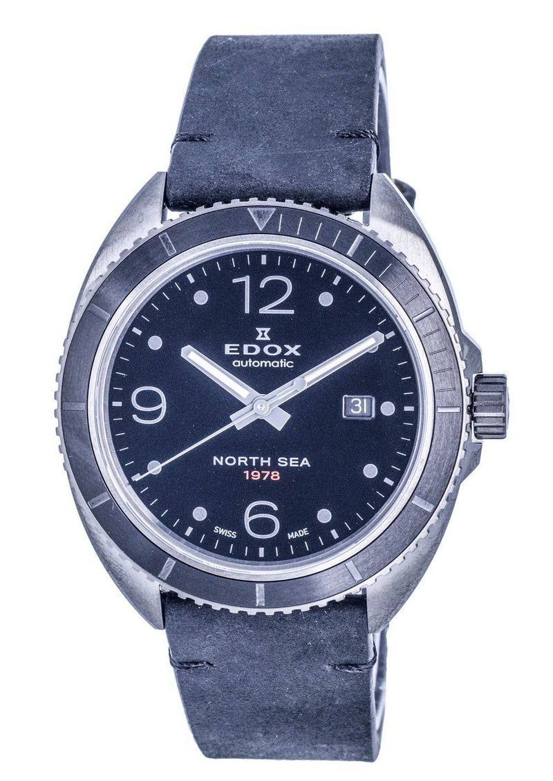 Edox North Sea Diver's Black Dial Automatic 80118357NGN1 80118 357NG N1 300M Men's Watch