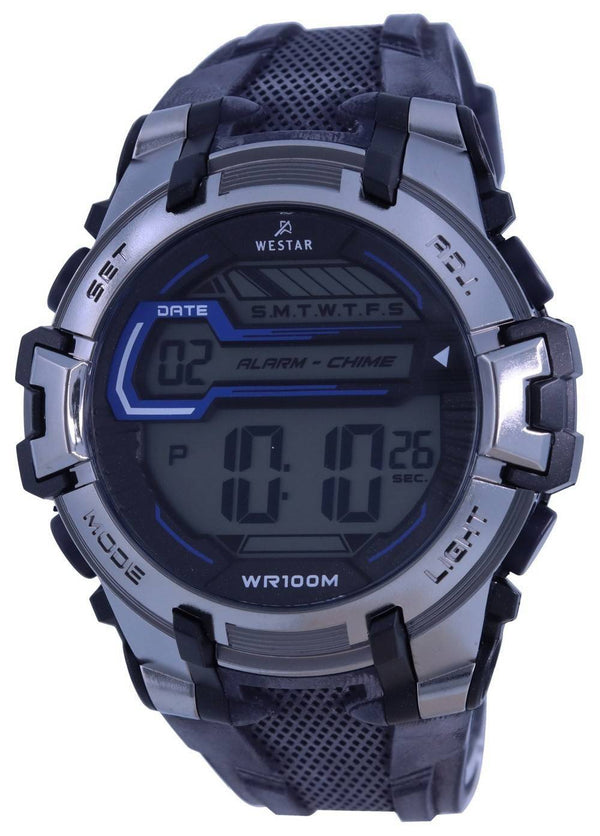 Westar Digital Silicon Strap Quartz 85005 PTN 003 100M Men's Watch