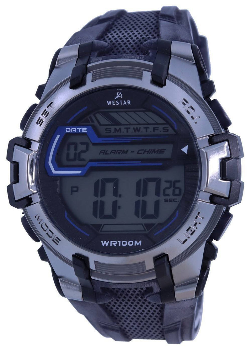 Westar Digital Silicon Strap Quartz 85005 PTN 003 100M Men's Watch