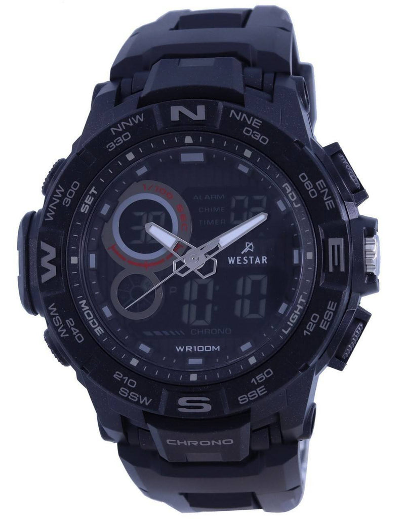 Westar Analog Digital Black Dial Quartz 85010 PTN 001 100M Men's Watch