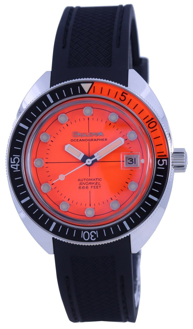 Bulova Oceanographer Devil Diver Rubber Strap Automatic 96B350 200M Men's Watch