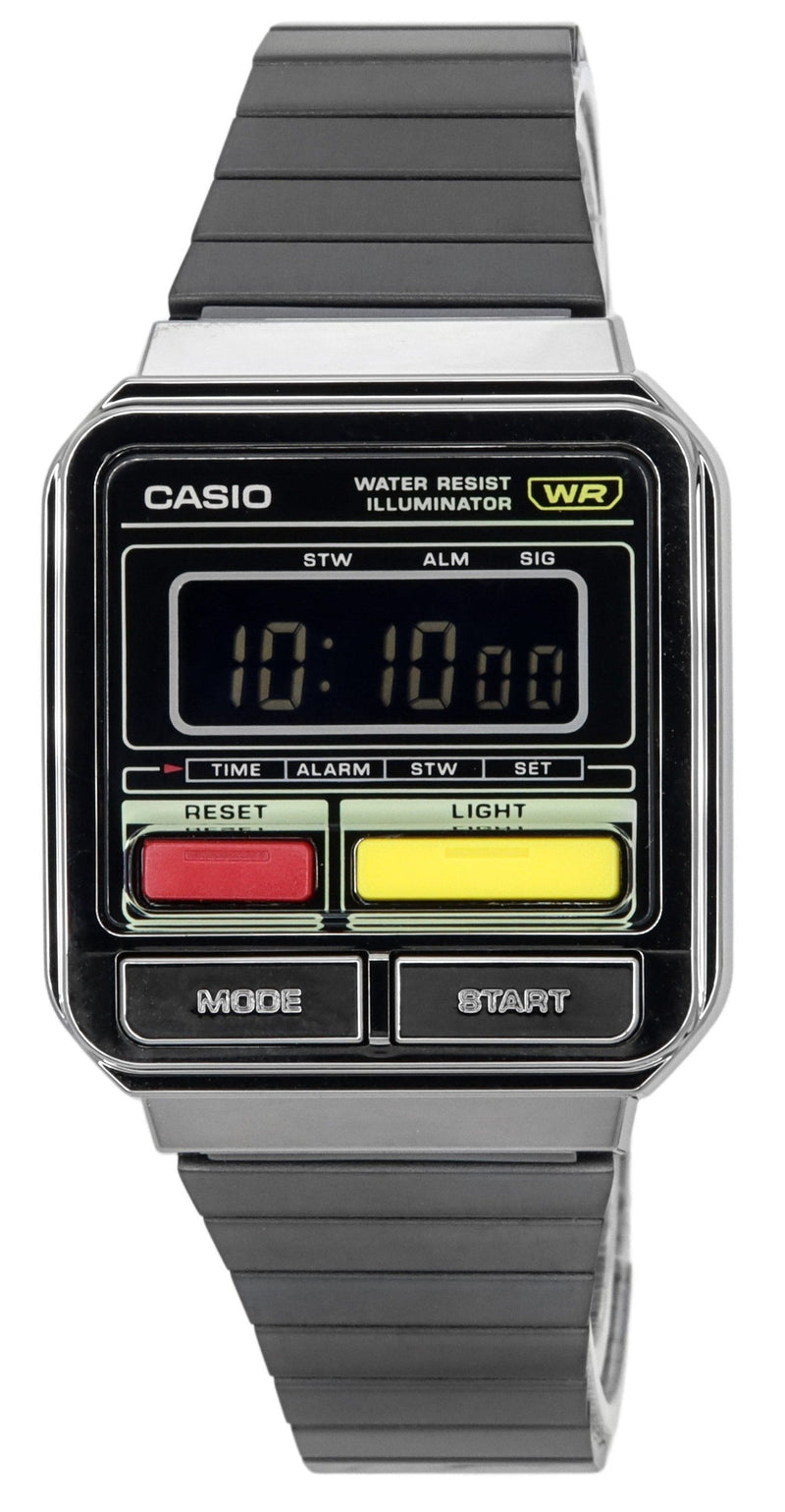 Casio Vintage Digital Stainless Steel Bracelet Quartz A120WEGG-1B Unisex Watch