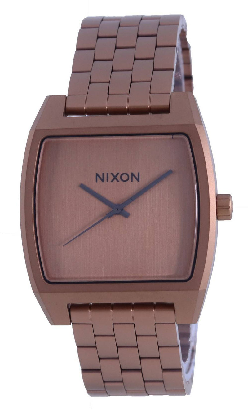 Nixon Time Tracker Matte Copper/Gunmetal Quartz A12453165 100M Men's Watch