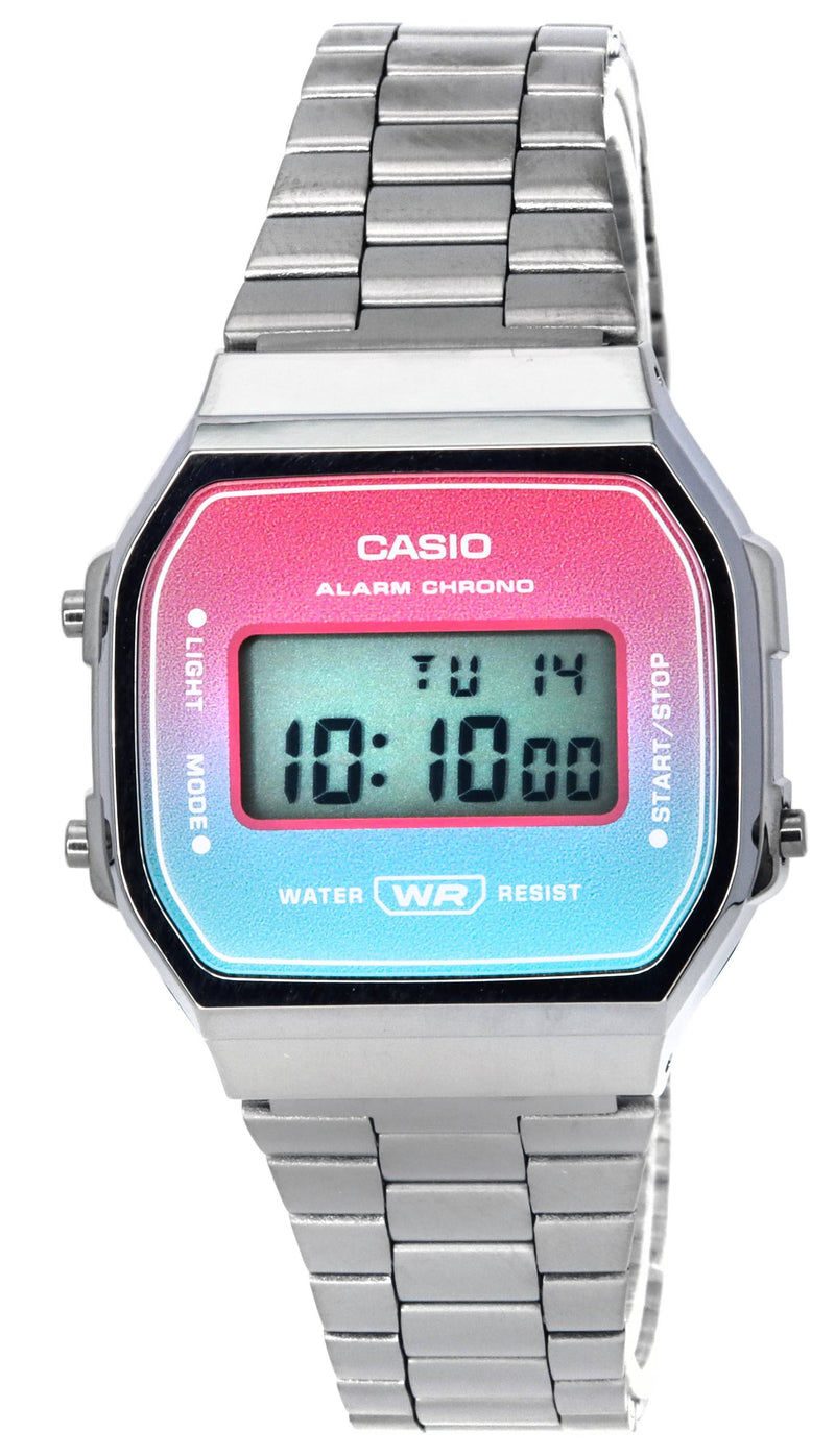 Casio Men's World Time Silver-Tone Bracelet Digital Sport Watch AE1000 –  shopemco