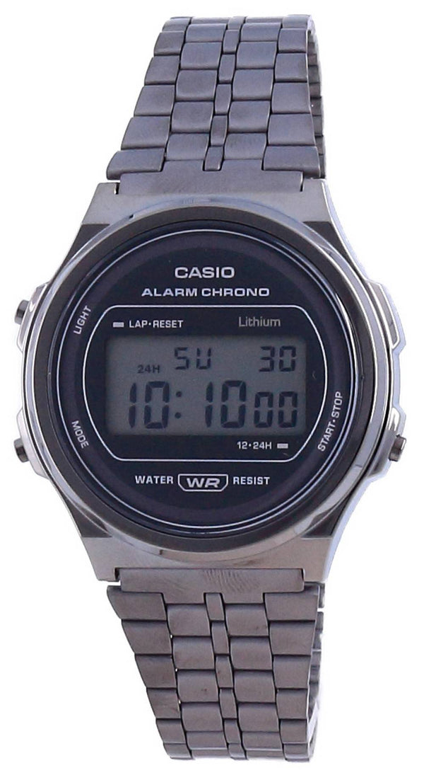 Casio Youth Vintage Stainless Steel Digital A171WEGG-1A Unisex Watch
