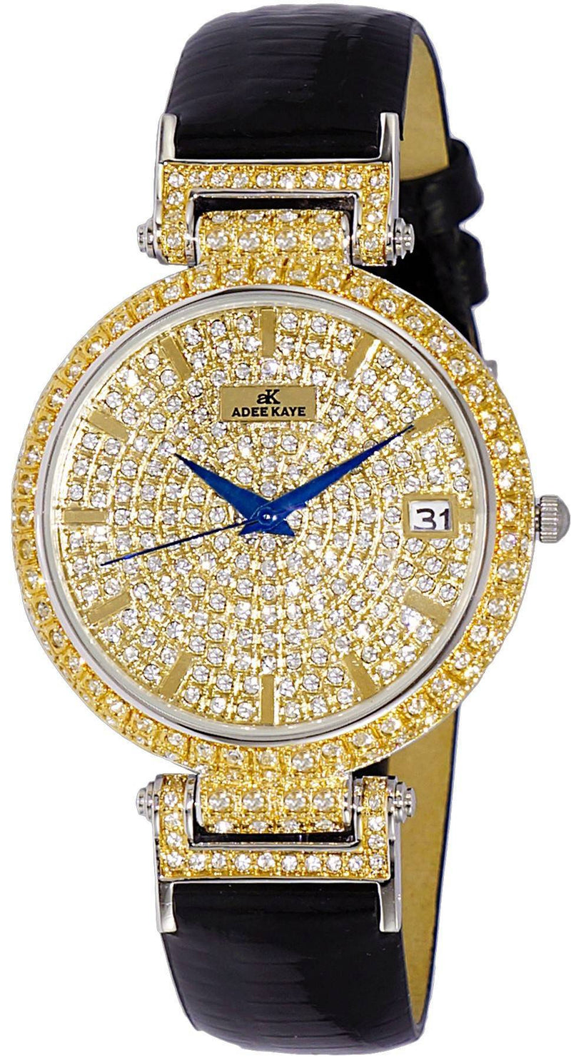 Adee Kaye Embellish Collection Crystal Accents Pave Dial Quartz AK2529-MG Women's Watch