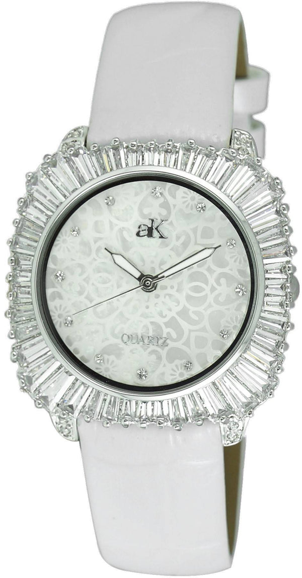 Adee Kaye Liberty - G2 Collection Crystal Accents Mother Of Pearl Dial Quartz AK2722-S Women's Watch