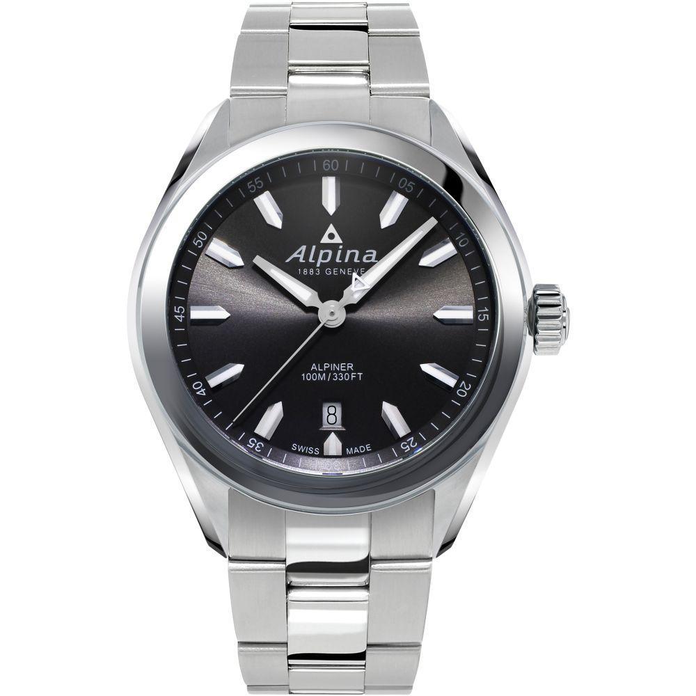 Alpina Men s AL240GS4E6B Alpiner Grey Dial Stainless Steel Swiss