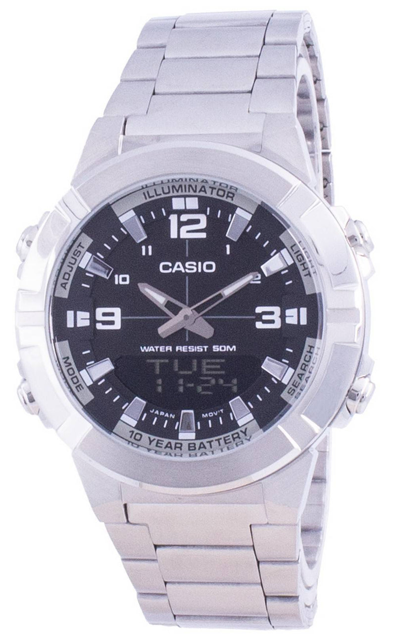 Casio W-218HD-1A Silver Stainless Steel Watch for Men