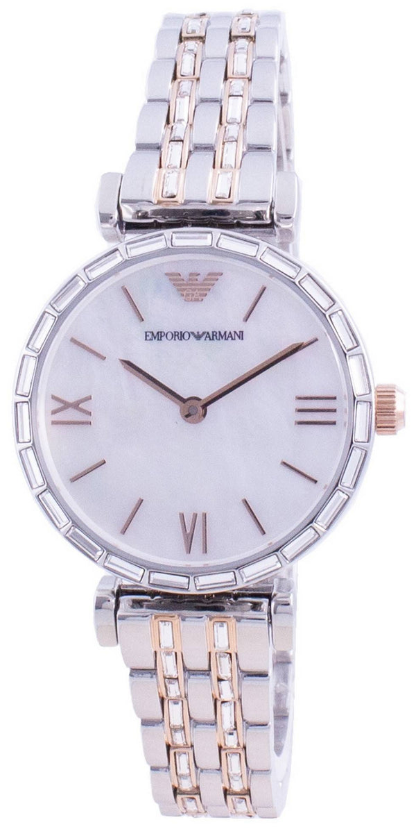 Emporio Armani Gianni T-Bar Mother Of Pearl Dial Quartz AR11290 Women's Watch